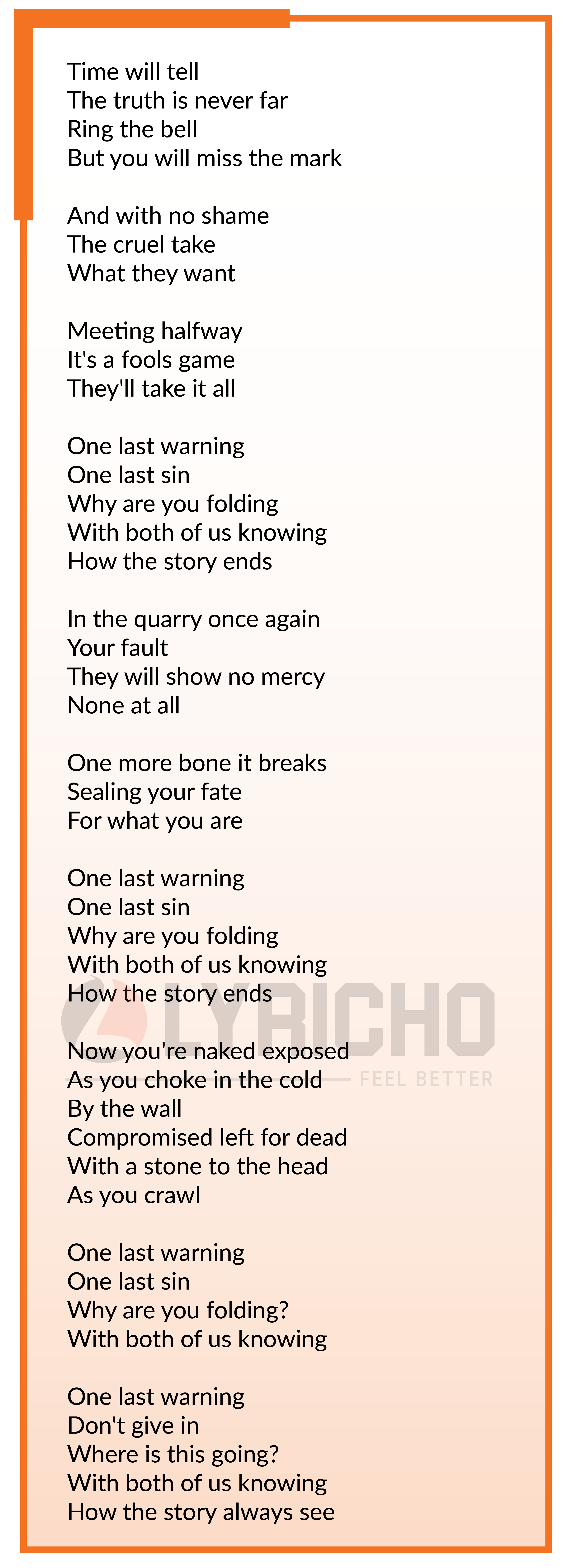 How The Story Ends - Myles Kennedy Lyrics,How The Story Ends Song English Lyrics