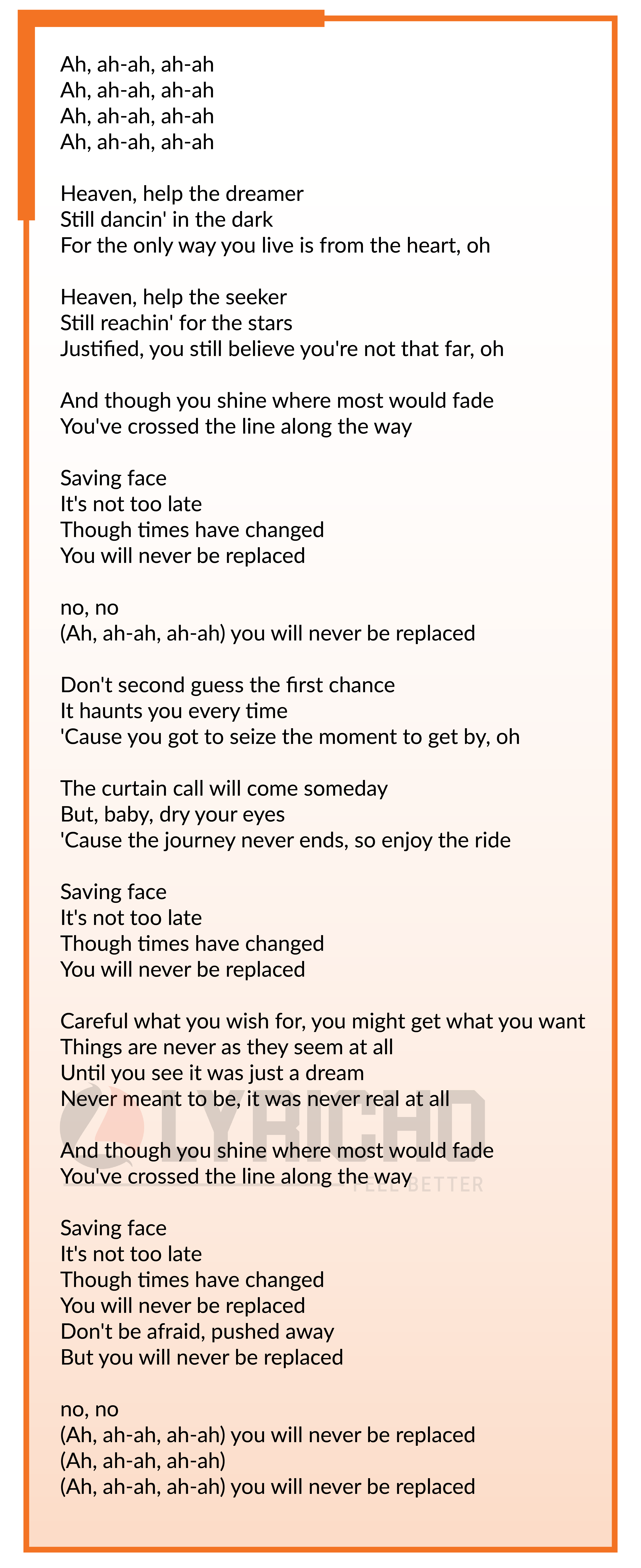 Saving Face - Myles Kennedy Lyrics,Saving Face Song English Lyrics