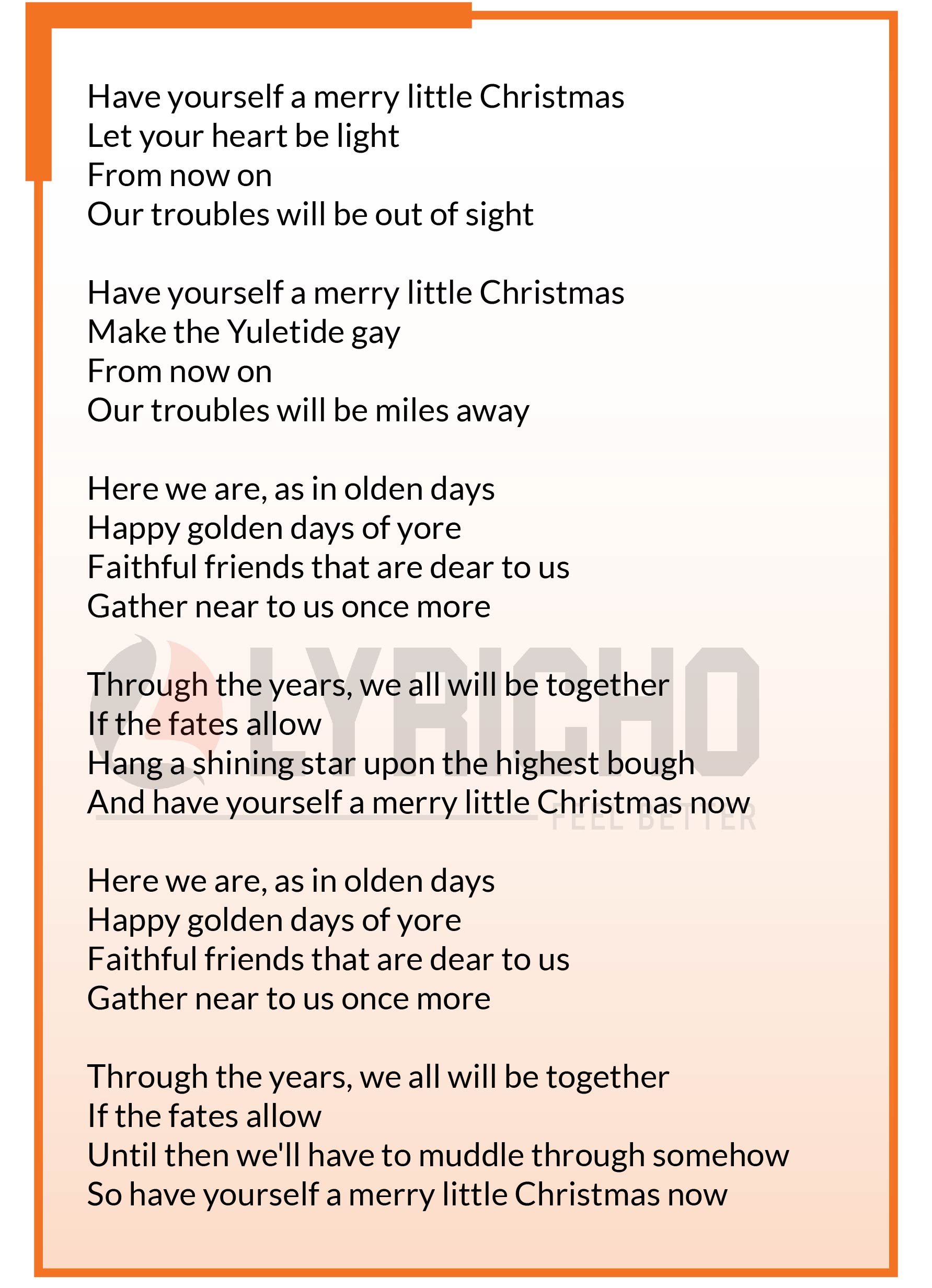 Have Yourself A Merry Little Christmas Julia Stone Song Lyrics Have 